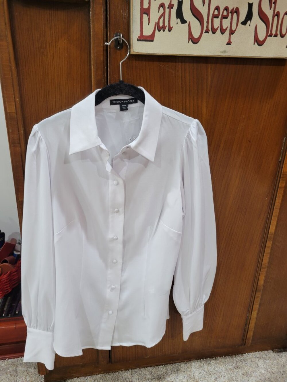 Boston Proper White Blouse - Small